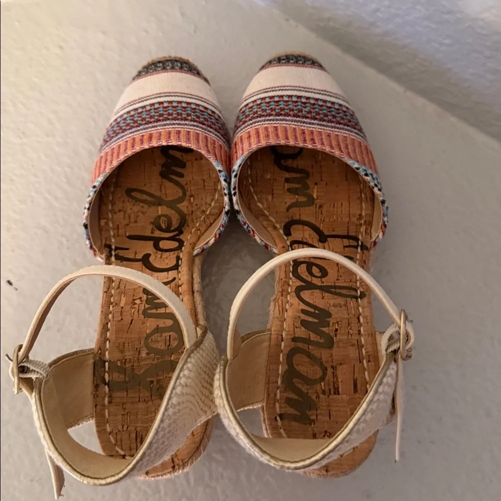 Sam Edelman Payton Espadrille Flats Size 8 Natural Jute Platform Summer Shoes
